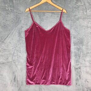 Victorias Secret Slip‎ Dress XL Pink Velvet Romantic Lace Coquette Fairy Nightie